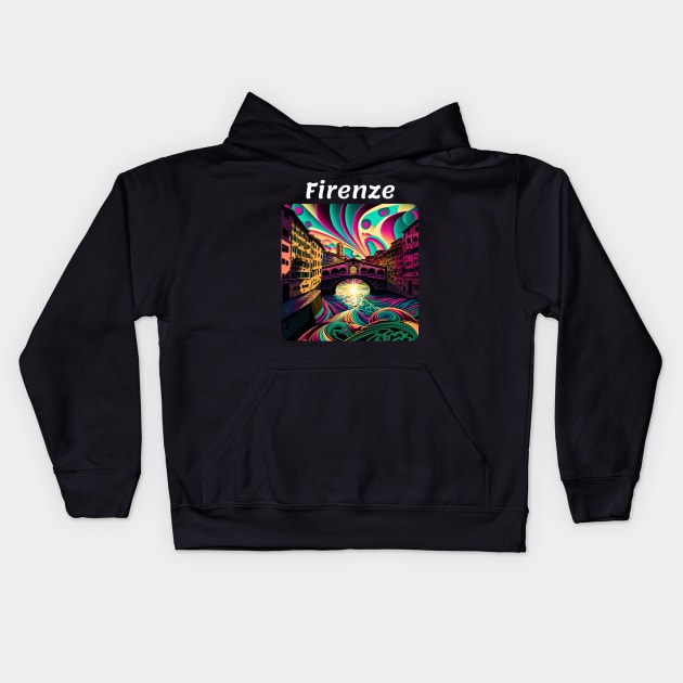 Florence, Italy v1 Kids Hoodie by AI-datamancer